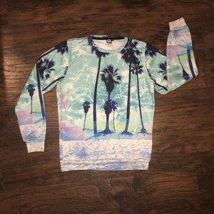Into The AM beach palm tree sweatshirt XS